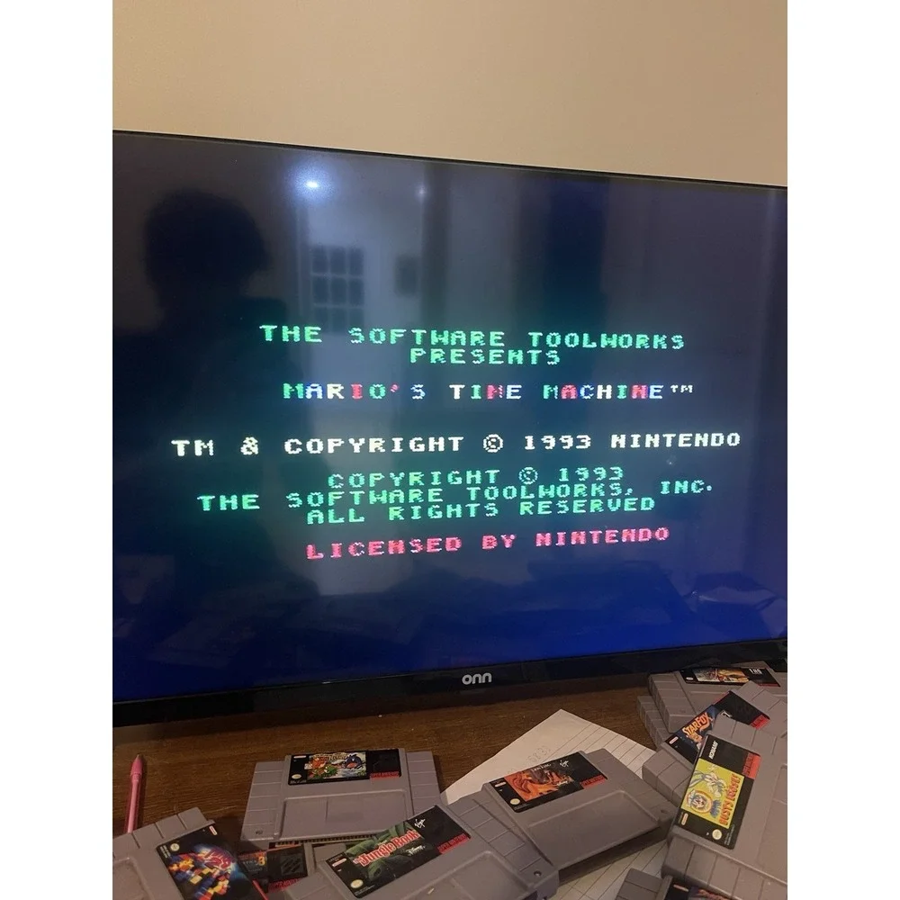 Mario's Time Machine (Super Nintendo Entertainment System 1993) Cartridge Only
